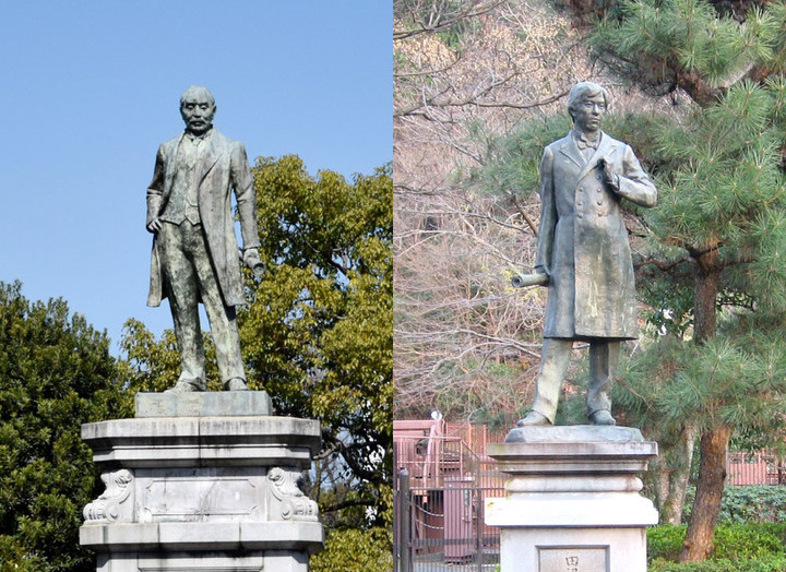 Statues of Kunimichi Kitagaki and Sakuro Tanabe